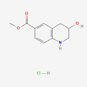 molecular formula C11H14ClNO3 B13496430 Methyl 3-hydroxy-1,2,3,4-tetrahydroquinoline-6-carboxylate hydrochloride 