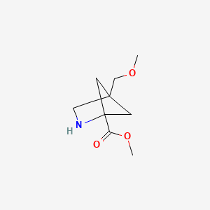 molecular formula C9H15NO3 B13496437 Methyl 4-(methoxymethyl)-2-azabicyclo[2.1.1]hexane-1-carboxylate 