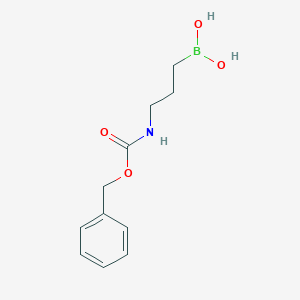 molecular formula C11H16BNO4 B13496465 (3-(((Benzyloxy)carbonyl)amino)propyl)boronic acid CAS No. 4540-89-0
