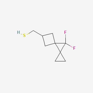 molecular formula C9H12F2S B13496488 {8,8-Difluorodispiro[2.0.3^{4}.1^{3}]octan-6-yl}methanethiol 