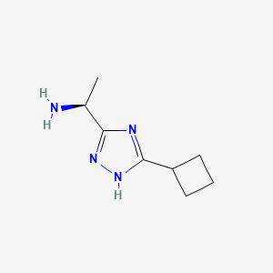 molecular formula C8H14N4 B13496520 (S)-1-(5-Cyclobutyl-4H-1,2,4-triazol-3-yl)ethanamine 