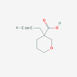 molecular formula C9H12O3 B13496525 3-(Prop-2-yn-1-yl)oxane-3-carboxylic acid 