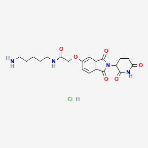 molecular formula C20H25ClN4O6 B13496602 N-(5-aminopentyl)-2-{[2-(2,6-dioxopiperidin-3-yl)-1,3-dioxo-2,3-dihydro-1H-isoindol-5-yl]oxy}acetamide hydrochloride 