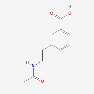 molecular formula C11H13NO3 B13496676 3-(2-Acetamidoethyl)benzoic acid 