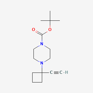 molecular formula C15H24N2O2 B13496734 Tert-butyl 4-(1-ethynylcyclobutyl)piperazine-1-carboxylate 