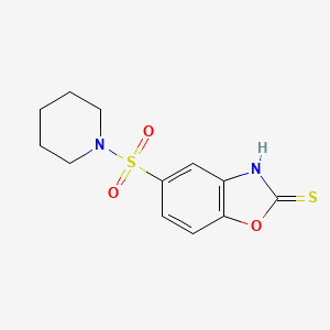 molecular formula C12H14N2O3S2 B1349674 5-(Piperidine-1-sulfonyl)-1,3-benzoxazole-2-thiol CAS No. 26196-35-0