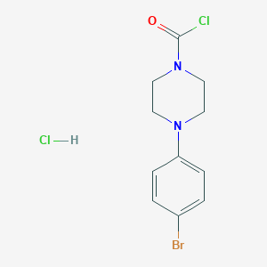 molecular formula C11H13BrCl2N2O B13496761 4-(4-Bromophenyl)piperazine-1-carbonyl chloride hydrochloride 