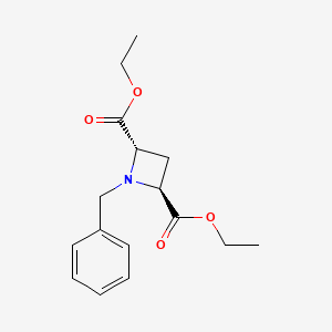 molecular formula C16H21NO4 B13496789 diethyl (2S,4S)-1-benzylazetidine-2,4-dicarboxylate CAS No. 174309-29-6