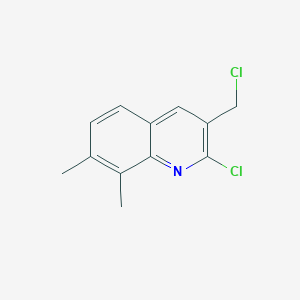 molecular formula C12H11Cl2N B1349681 2-Chloro-3-(chloromethyl)-7,8-dimethylquinoline CAS No. 794582-35-7