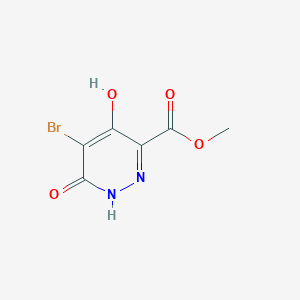 molecular formula C6H5BrN2O4 B13496810 Methyl 5-bromo-4,6-dihydroxypyridazine-3-carboxylate 