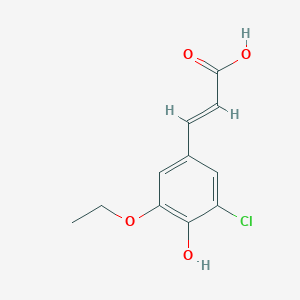 molecular formula C11H11ClO4 B1349688 3-(3-Chloro-5-ethoxy-4-hydroxyphenyl)prop-2-enoic acid 