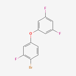 molecular formula C12H6BrF3O B13496897 1-(4-Bromo-3-fluorophenoxy)-3,5-difluorobenzene 