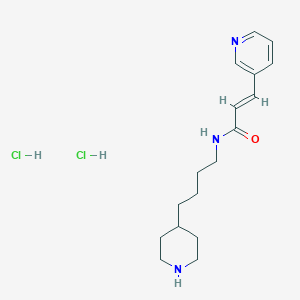molecular formula C17H27Cl2N3O B13496922 (2E)-N-[4-(piperidin-4-yl)butyl]-3-(pyridin-3-yl)prop-2-enamide dihydrochloride 