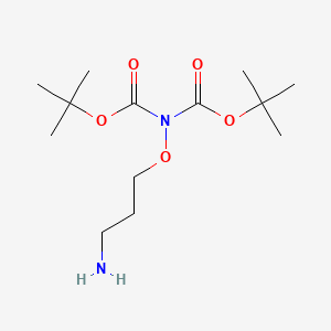 molecular formula C13H26N2O5 B13496951 tert-butyl N-(3-aminopropoxy)-N-[(tert-butoxy)carbonyl]carbamate 