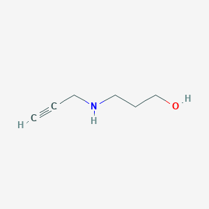 molecular formula C6H11NO B13496958 3-[(Prop-2-yn-1-yl)amino]propan-1-ol 