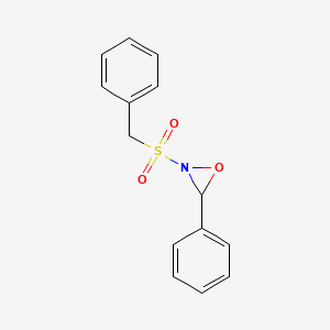 molecular formula C14H13NO3S B13496970 3-Phenyl-2-phenylmethanesulfonyloxaziridine 
