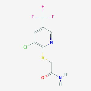 molecular formula C8H6ClF3N2OS B1349701 2-[[3-Chloro-5-(trifluoromethyl)-2-pyridyl]sulfanyl]acetamide 