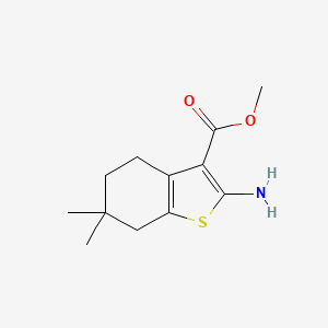 molecular formula C12H17NO2S B13497076 Methyl 2-amino-6,6-dimethyl-4,5,6,7-tetrahydro-1-benzothiophene-3-carboxylate 