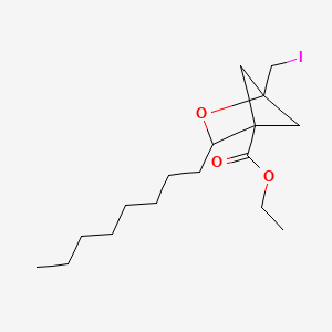 molecular formula C17H29IO3 B13497078 Ethyl 1-(iodomethyl)-3-octyl-2-oxabicyclo[2.1.1]hexane-4-carboxylate 