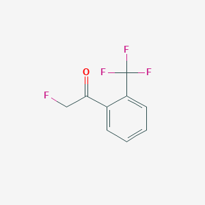 molecular formula C9H6F4O B13497114 2-Fluoro-1-[2-(trifluoromethyl)phenyl]ethan-1-one 