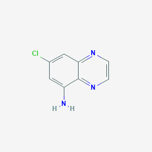 molecular formula C8H6ClN3 B13497137 7-Chloroquinoxalin-5-amine 