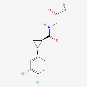 molecular formula C12H11Cl2NO3 B13497154 rac-2-{[(1R,2R)-2-(3,4-dichlorophenyl)cyclopropyl]formamido}acetic acid, trans 