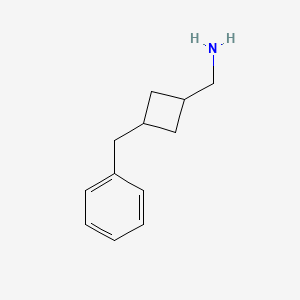 molecular formula C12H17N B13497157 (3-Benzylcyclobutyl)methanamine 