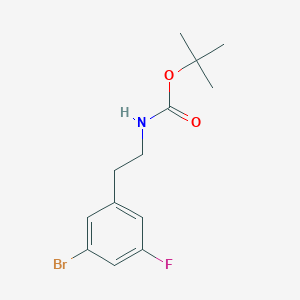 molecular formula C13H17BrFNO2 B13497163 Tert-butyl 3-bromo-5-fluorophenethylcarbamate 