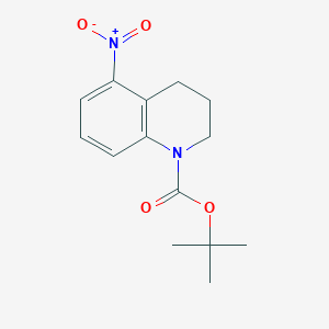 molecular formula C14H18N2O4 B13497318 tert-Butyl 5-nitro-3,4-dihydroquinoline-1(2H)-carboxylate 