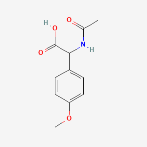 molecular formula C11H13NO4 B13497326 (Acetylamino)(4-methoxyphenyl)acetic acid CAS No. 52771-14-9
