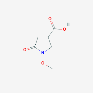 molecular formula C6H9NO4 B13497335 1-Methoxy-5-oxopyrrolidine-3-carboxylic acid 