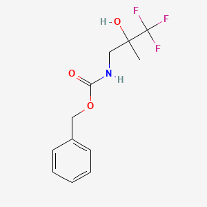 molecular formula C12H14F3NO3 B13497355 Benzyl 3,3,3-trifluoro-2-hydroxy-2-methylpropylcarbamate 