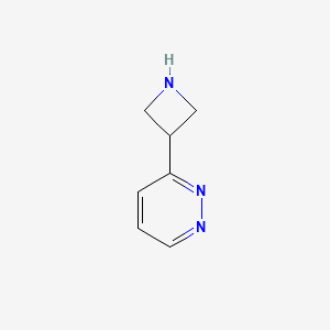 molecular formula C7H9N3 B13497369 3-(Azetidin-3-yl)pyridazine 