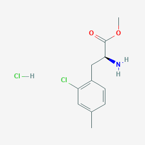 molecular formula C11H15Cl2NO2 B13497414 methyl (2S)-2-amino-3-(2-chloro-4-methylphenyl)propanoate hydrochloride 
