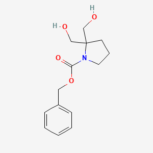 molecular formula C14H19NO4 B13497430 Benzyl 2,2-bis(hydroxymethyl)pyrrolidine-1-carboxylate 