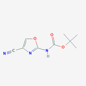 molecular formula C9H11N3O3 B13497443 tert-Butyl (4-cyanooxazol-2-yl)carbamate 