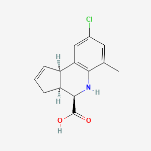 molecular formula C14H14ClNO2 B13497471 rac-(3aR,4S,9bS)-8-chloro-6-methyl-3H,3aH,4H,5H,9bH-cyclopenta[c]quinoline-4-carboxylic acid 