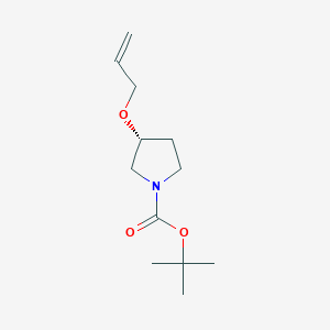 molecular formula C12H21NO3 B13497495 tert-butyl (R)-3-(allyloxy)pyrrolidine-1-carboxylate 