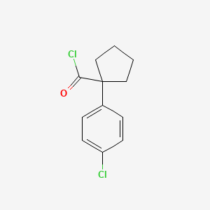 molecular formula C12H12Cl2O B1349750 1-(4-Chlorophenyl)cyclopentanecarbonyl chloride CAS No. 71501-44-5