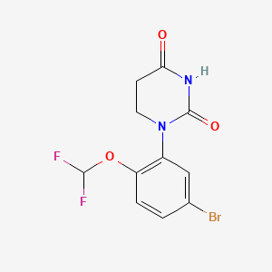 molecular formula C11H9BrF2N2O3 B13497509 1-[5-Bromo-2-(difluoromethoxy)phenyl]hexahydropyrimidine-2,4-dione 