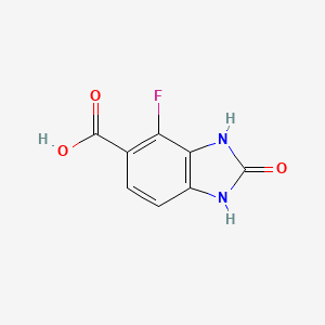 molecular formula C8H5FN2O3 B13497532 4-fluoro-2-oxo-2,3-dihydro-1H-1,3-benzodiazole-5-carboxylic acid 