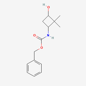 molecular formula C14H19NO3 B13497619 Benzyl (3-hydroxy-2,2-dimethylcyclobutyl)carbamate 