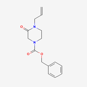 molecular formula C15H18N2O3 B13497624 4-Benzyloxycarbonyl-1-allylpiperazin-2-one 