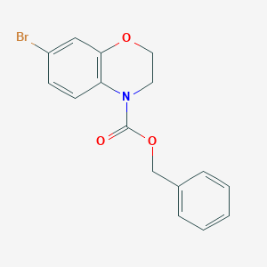 molecular formula C16H14BrNO3 B13497629 Benzyl 7-bromo-2H-benzo[b][1,4]oxazine-4(3H)-carboxylate 