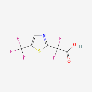 molecular formula C6H2F5NO2S B13497635 2,2-Difluoro-2-[5-(trifluoromethyl)-1,3-thiazol-2-yl]acetic acid 