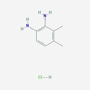 molecular formula C8H13ClN2 B13497689 3,4-Dimethylbenzene-1,2-diamine hydrochloride 