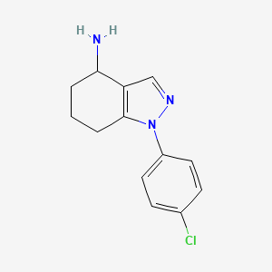 molecular formula C13H14ClN3 B13497715 1-(4-chlorophenyl)-4,5,6,7-tetrahydro-1H-indazol-4-amine 