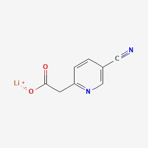 molecular formula C8H5LiN2O2 B13497751 Lithium(1+) 2-(5-cyanopyridin-2-yl)acetate 