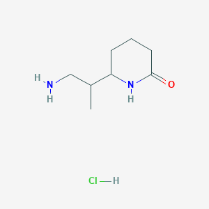 molecular formula C8H17ClN2O B13497765 6-(1-Aminopropan-2-yl)piperidin-2-one hydrochloride 