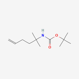 molecular formula C12H23NO2 B13497803 Tert-butyl (2-methylhex-5-en-2-yl)carbamate 